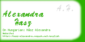 alexandra hasz business card